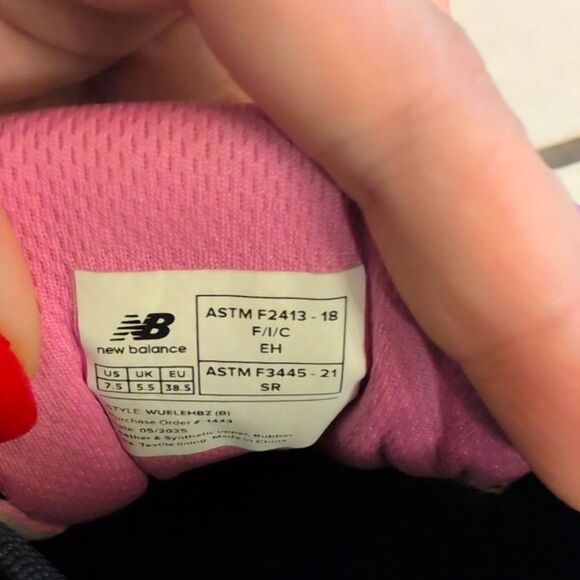 NWT New Balance Elite Lite Sneaker Composite Toe Work Shoe Black / Rose Size 7.5 - Picture 4 of 10